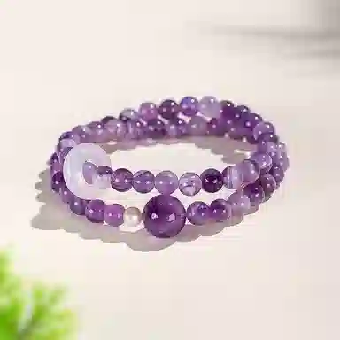 玄唐 九紫离火紫气东来梦幻高级感国潮#好运处理 紫水晶 手串 女款