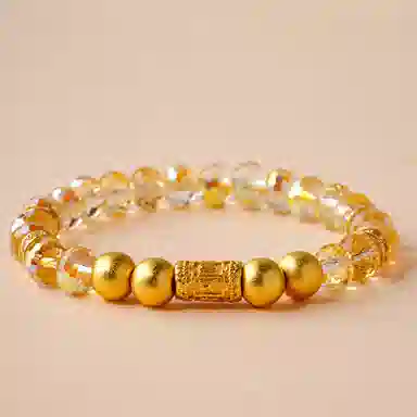 【财源滚滚丨财富满满】 玄唐 圆柱符文轻奢高级感新中式复古个性气质手饰#好运 黄水晶 手串 男女同款情侣款