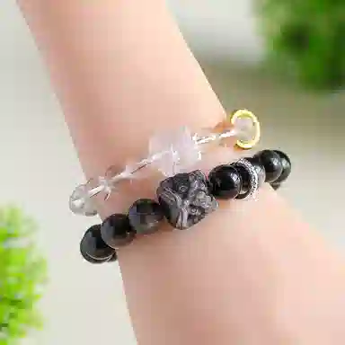 【招财进宝丨财运亨通】 玄唐 新中式貔貅高级感国潮设计首饰#好运 礼盒装处理 白水晶 手串 女款