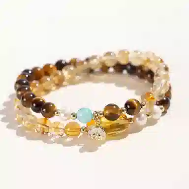 玄唐 双圈串珠高级感 虎眼石 手串 女款