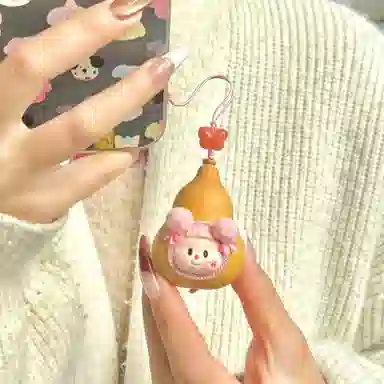玄唐 可爱文玩雕刻萌娃卡通手机链盘玩饰品包包吊坠#好运 葫芦 挂件 男女同款情侣款