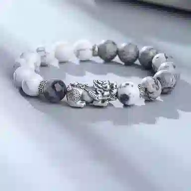 玄唐 貔貅轻奢百搭显大气招财纳福高级感处理 地图石 手串 男女同款情侣款