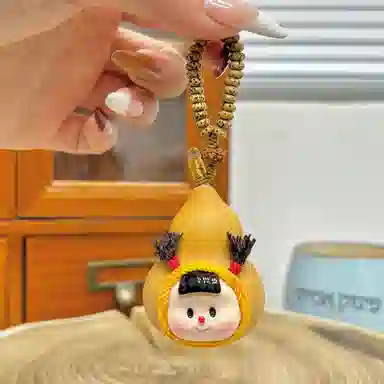 玄唐 可爱文玩雕刻萌娃卡通手机链盘玩饰品包包吊坠#好运 葫芦 挂件 男女同款情侣款