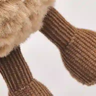 玄唐 可爱拟人卷毛花生公仔玩偶钥匙扣包包#好运 聚酯纤维 挂件 男女同款情侣款