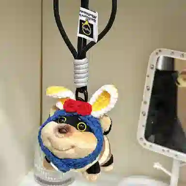 玄唐 可爱蜜蜂小狗旺蜂包包公仔玩偶小众高级感书包挂饰 涤纶 挂件 男款