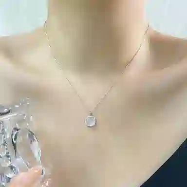 玄唐 新中式平安无事牌吊坠锁骨链#好运 玉髓 项链 女款