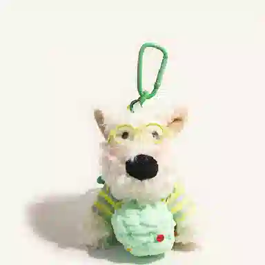 玄唐 可爱西高地书包潦草小狗 毛绒 挂件 男女同款情侣款