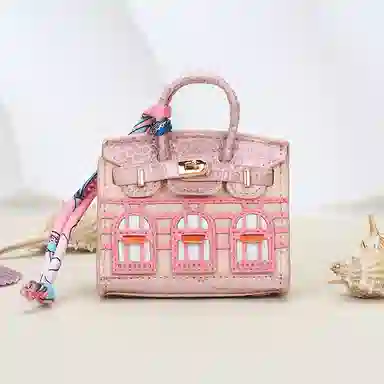 玄唐 时尚迷你房子包汽车钥匙包小窗包包挂饰口红包耳机包箱包小 皮革 挂件 男女同款情侣款