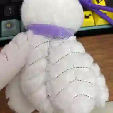 玄唐 毛茸茸胖乎乎可爱羽毛球你的羽球搭子书包球包挂饰 聚酯纤维 挂件 男女同款情侣款