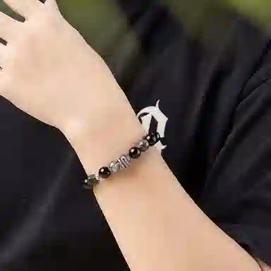 玄唐 新中式国潮风经典大气高级设计感 黑曜石 手串 男女同款情侣款