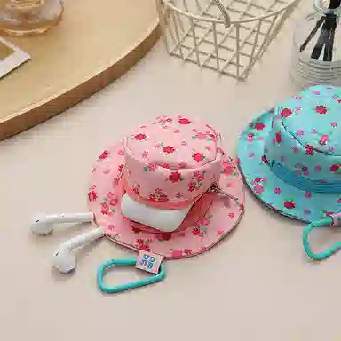 玄唐  可爱碎花迷你渔夫帽拉链零钱包个性潮流背包书包 涤纶 挂件 男女同款情侣款