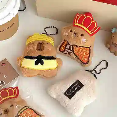 玄唐 趣味可爱西游师徒水豚公仔百搭玩偶书包装饰 玉狐绒 挂件 男女同款情侣款