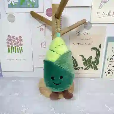 玄唐 西兰花玉米仿蔬菜毛绒玩具钥匙扣可爱娃娃包包配饰 聚酯纤维 挂件 男女同款情侣款