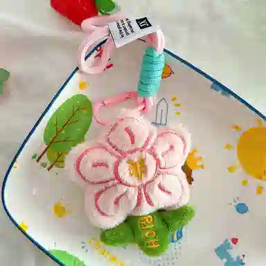 玄唐 可爱萌萌大红花毛绒玩具公仔有钱花包包挂饰 聚酯纤维 挂件 男女同款情侣款