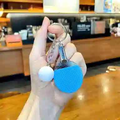 玄唐 创意迷你乒乓球钥匙扣挂饰球搭子专属包包 亚克力 挂件 男女同款情侣款