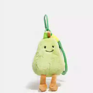 玄唐 心想事橙可爱小橙子书包包趣味蔬菜水果雪梨毛绒公仔潮流挂饰 涤纶 挂件 男女同款情侣款