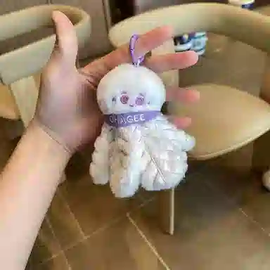 玄唐 毛茸茸胖乎乎可爱羽毛球你的羽球搭子书包球包挂饰 聚酯纤维 挂件 男女同款情侣款