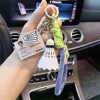 玄唐 志田千阳桃天贤斗安塞龙李梓嘉超级丹拿督奥运会赛卡羽球人钥匙扣包包挂件#好运 亚克力 配饰 男女同款情侣款