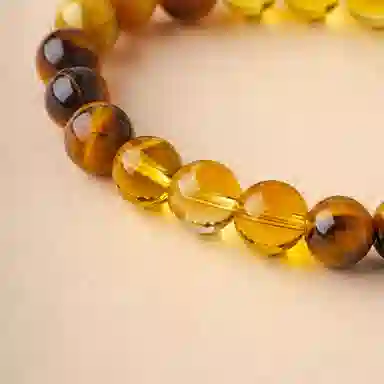 【财源滚滚丨财富满满】 玄唐 方牌花朵虎眼石新中式复古时尚百搭轻奢高级感手饰 礼盒装#好运 黄水晶 手串 男女同款情侣款