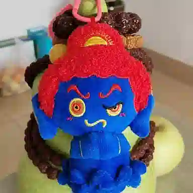 玄唐 小伴莲花小佛观音公仔不动明王大黑天#好运 布绒 挂件 男女同款情侣款