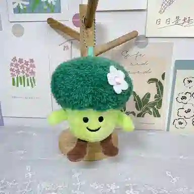玄唐 西兰花玉米仿蔬菜毛绒玩具钥匙扣可爱娃娃包包配饰 聚酯纤维 挂件 男女同款情侣款