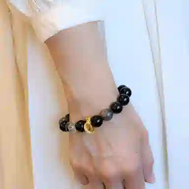 玄唐 九紫离火设计款“龙腾万里”礼盒装#好运 黑曜石 手串 男女同款情侣款