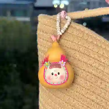 玄唐 可爱文玩雕刻萌娃卡通手机链盘玩饰品包包吊坠#好运 葫芦 挂件 男女同款情侣款