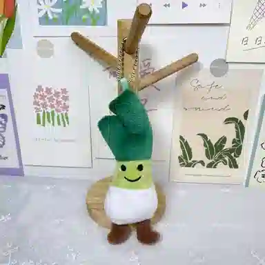 玄唐 西兰花玉米仿蔬菜毛绒玩具钥匙扣可爱娃娃包包配饰 聚酯纤维 挂件 男女同款情侣款