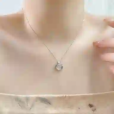 玄唐 竹节如意天然鹅蛋气质国风锁骨链#好运 玉髓 项链 女款