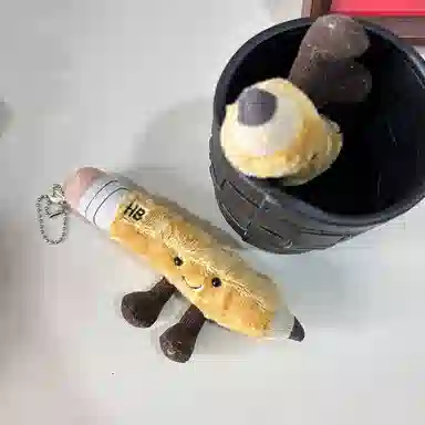 玄唐 古灵精怪创意毛绒玩具公仔钥匙扣学生双肩包背包 聚酯纤维 挂件 男女同款情侣款