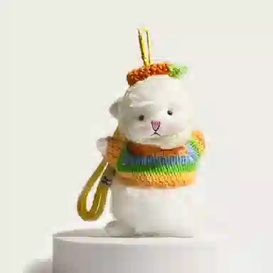 玄唐 奶噗噗彩虹小羊可爱毛绒玩偶公仔包包挂饰钥匙扣生日小惊喜 涤纶 挂件 男款