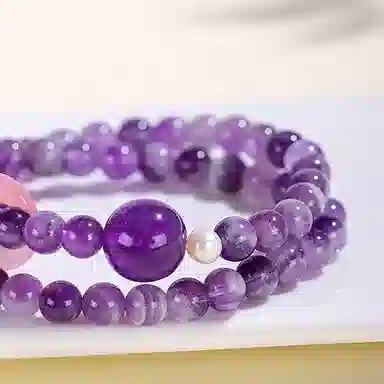 玄唐 九紫离火紫气东来梦幻高级感国潮#好运处理 紫水晶 手串 女款