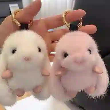 玄唐 可爱小兔子舒适手感高级感书包挂饰物 毛绒 挂件 男女同款情侣款