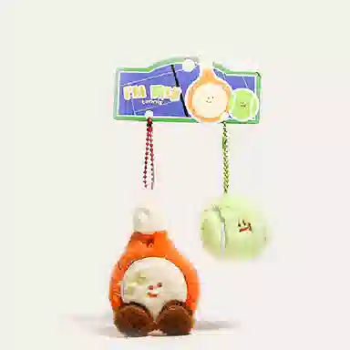 玄唐 卡通可爱球拍搭子羽毛球网球乒乓球毛绒钥时尚书包车钥匙链 涤纶 挂件 男女同款情侣款