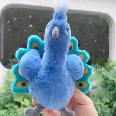 玄唐 雀食美孔雀毛绒玩具毛绒包包挂饰 聚酯纤维 挂件 男女同款情侣款
