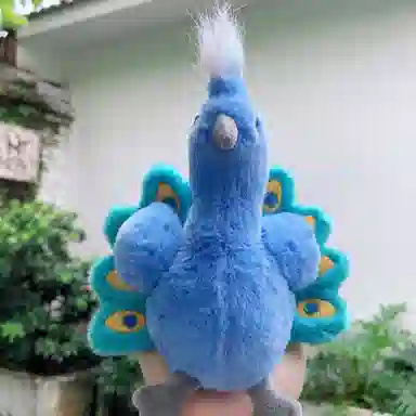 玄唐 雀食美孔雀毛绒玩具毛绒包包挂饰 聚酯纤维 挂件 男女同款情侣款