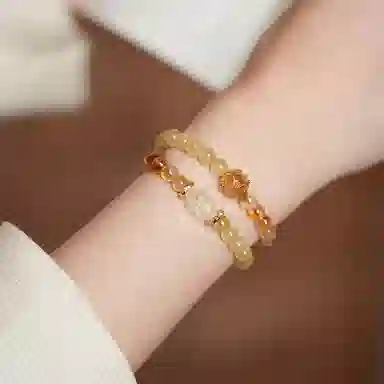 玄唐 貔貅时尚气质高级感#好运 金发晶 手串 男女同款情侣款