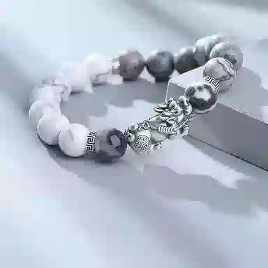 玄唐 貔貅轻奢百搭显大气招财纳福高级感处理 地图石 手串 男女同款情侣款