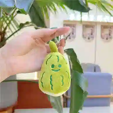 玄唐 西兰花玉米仿蔬菜毛绒玩具钥匙扣可爱娃娃包包配饰 聚酯纤维 挂件 男女同款情侣款