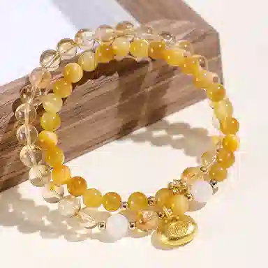 玄唐 双圈串珠高级感 虎眼石 手串 女款