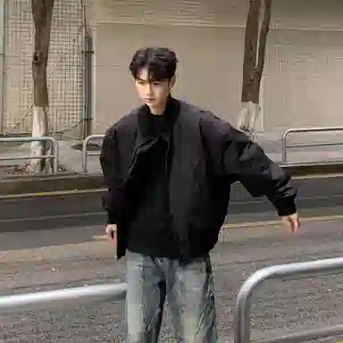 BLACK AT cleanfitbomber