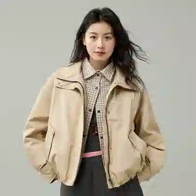 鸭鸭 冬季 时尚百搭假两件工装羽绒服外套 女款