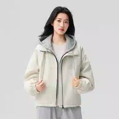 鸭鸭 假两件连帽冬季休闲百搭羽绒服 女款