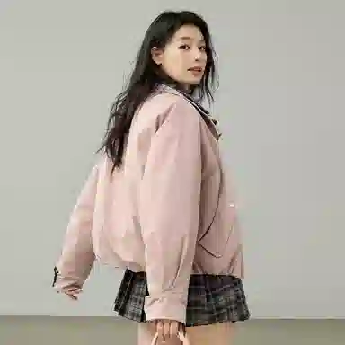 鸭鸭 冬季 时尚百搭假两件工装羽绒服外套 女款