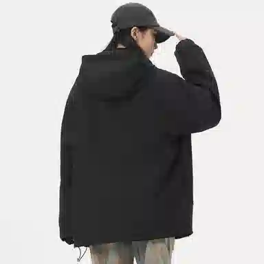 帕丁顿熊 复古高街废土机能风连帽三合一可拆卸内胆防风冲锋夹克外套 男女同款