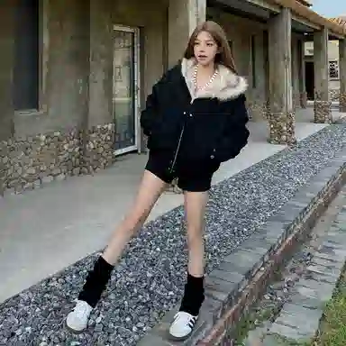 桴生 美式座山雕设计感连帽保暖毛领痞帅宽松加绒加厚舒适通勤百搭工装休闲棉服 男女同款