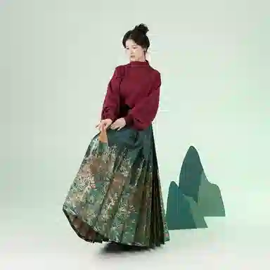 织造司 苍梧针织毛衣长干寺外披织金马面裙神秘高贵 女款