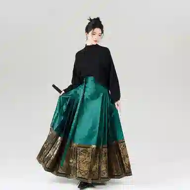 楼中阁织造司原创明制汉服仿妆花织金马面裙上衣搭配秋冬加绒长袄