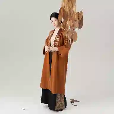 澄悦织造司原创宋制汉服刺绣长褙子曲领套头打底衫改良松紧腰宋裤