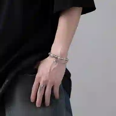 ZKY Ice Crack Bead Cross Bracelet